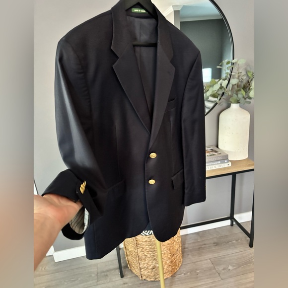 Lauren Ralph Lauren Navy Blazer with Gold Buttons - Picture 3 of 10
